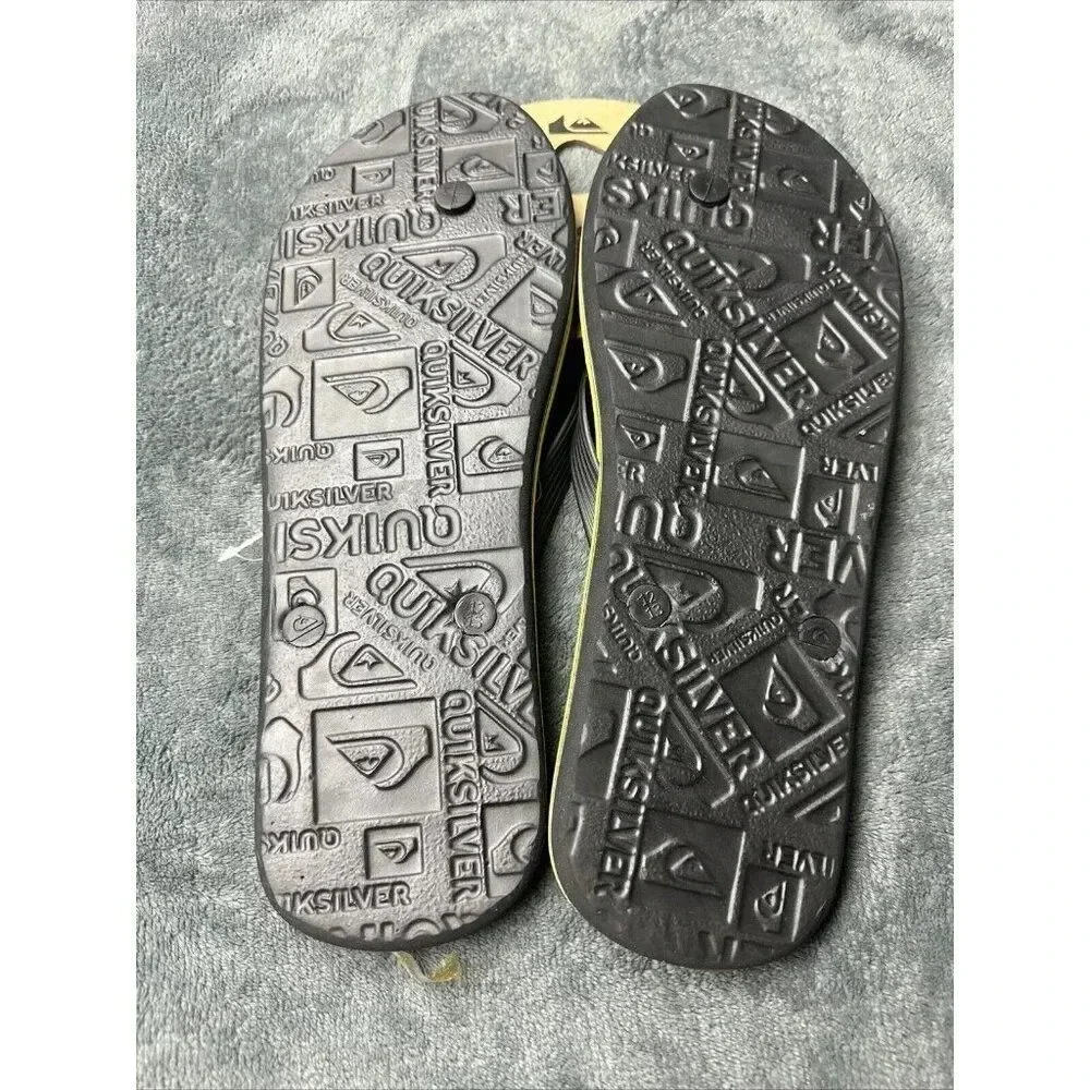 Quiksilver Men’s Molokai Sunset Flip Flop Black Sandals Size 13
